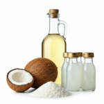 a coconut and coconut oil
